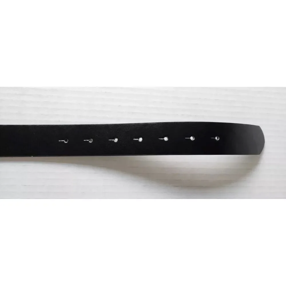 NWT Firenze Mens Black Leather Dress Belt Buckle Style #MB5000 Size 34
